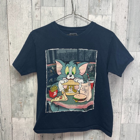 Tom & Jerry Kids XL (14/16) 100% Cotton Short Sleeve Crew Neck Tee Shirt - Picture 1 of 4